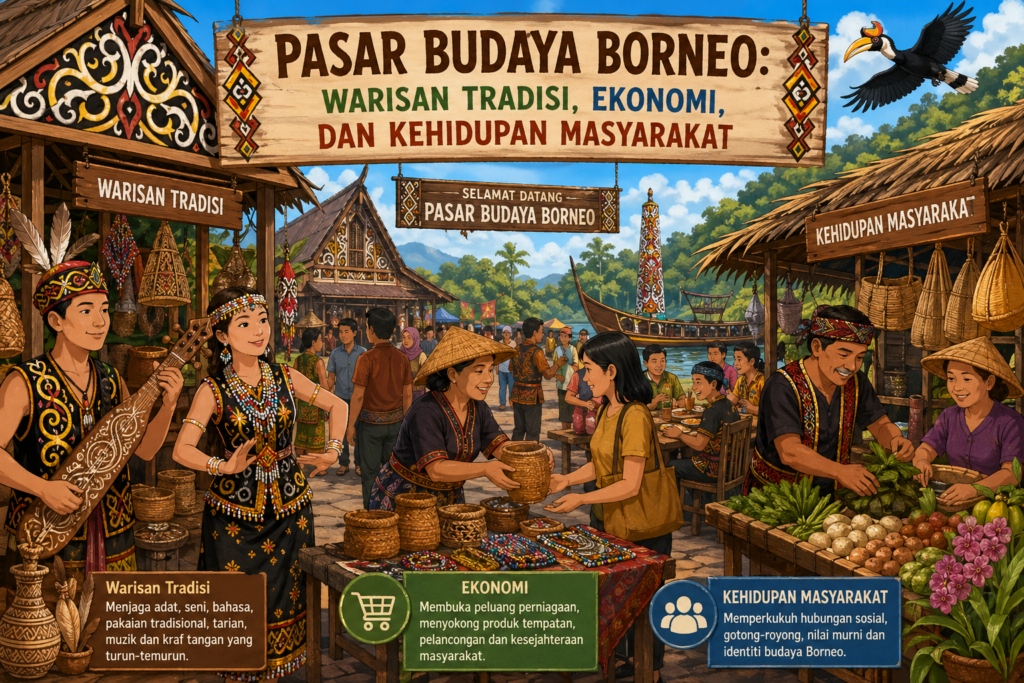 Pasar Budaya Borneo: Warisan Tradisi, Ekonomi, dan Kehidupan Masyarakat