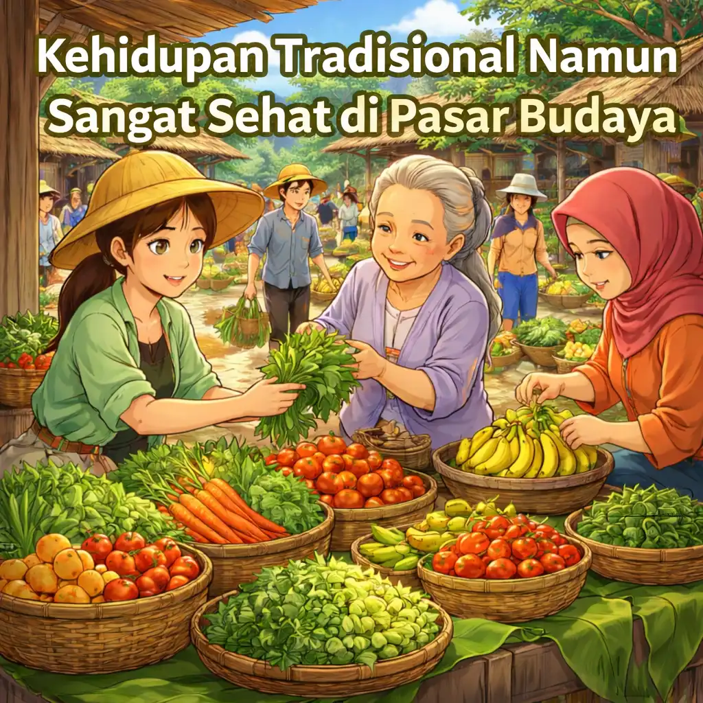 Kehidupan Tradisional Namun Sangat Sehat di Pasar Budaya